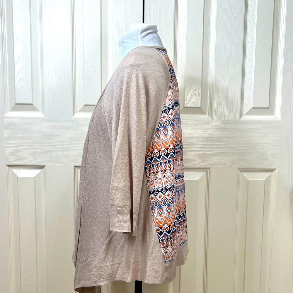 Chico's Tan Brown Open Front Pattern Back Bren Ca… - image 4